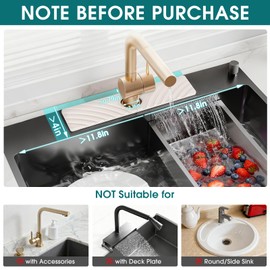 EdenDwell Quick Dry Stone Faucet Mat for Kitchen Sink - 15.8"x3.9" Natural Diatomite Stone Drying Mat for Kitchen Counter Bathroom Dish Dry Mat Auto Drainage Sink Protector (White)
