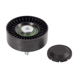 febi bilstein 22744 Pulley for V-Ribbed Belt, with Screw, 1 Piece, Black/White