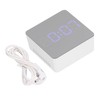 LED Mirror Clock Square Automatic Battery Powered Temperature Smart Clock