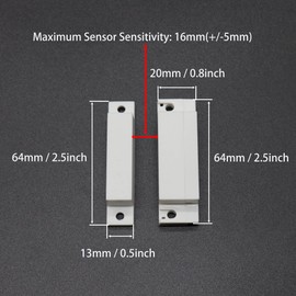 VictorsHome Magnetic Reed Switch MC-31 NC NO COM Surface Mount Wired Door Window Contact Sensors with Cover for Home Security and Burglar Alarm Systems 5pcs