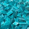 LITMIND Turquoise Stained Glass Mosaic Tiles Kit for Crafts -