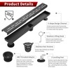 Sharp-tec Linear Shower Drain, 28 inch Shower Drain with Removable