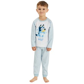 Boys Bluey Pyjamas Nightwear (Bluey - Striped, 7-8 Years)