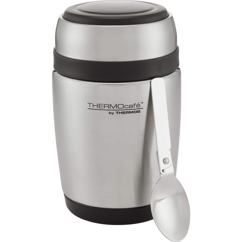 Thermos 190525 Curved Stainless Steel Food Flask with Spoon, 400