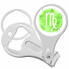 Watercolor Virgo Nail Clippers Plus Bottle Opener Keychain