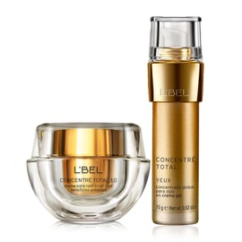 LBEL - Pack Concentr Total, Crema Antiarrugas para Rostro 50 g  Crema para Contorno de Ojos 15 g, Concentrado Facial Antiedad y Concentrado Global... 