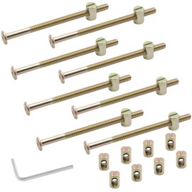 Biaungdo M6 x 100mm Bunk Bed Bolts, Hex Drive Socket Furniture Barrel Screws Bolt Nuts...