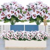 SOMYTING Artificial Pansies Flowers Outdoor 10 Bundles Faux Flowers UV