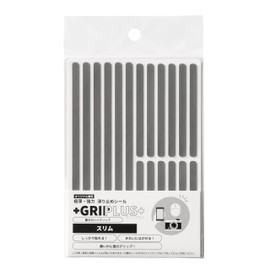 GRIPLUS Ultra Thin Strong Anti-Slip Sticker, Slim Postcard Size, 1, Gray