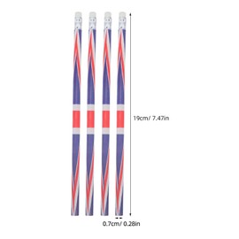 STOBOK Pack of 60 Wooden Pencils with England Flag Pattern, Multi-Purpose Pens for Writing, Sketching and Painting for School, Office and Artists