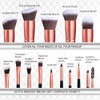 BS-MALL Premium Synthetic Foundation Powder Concealers Eye Shadows Silver Black