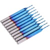10Pcs 2‑Flute Router Bit Blue Coated Spiral Ball End Mill