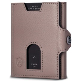 VON HEESEN Slim Wallet with RFID Protection, for Men and Women, Mini Purse, Credit Card Case, Small Wallet, taupe
