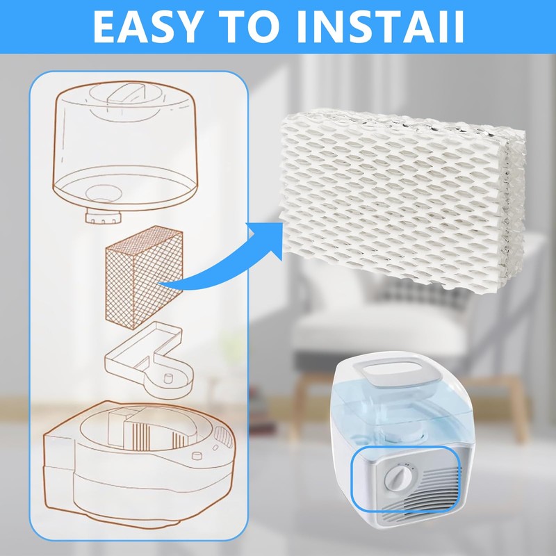 4 Pack Wf813 Eqwf813 Humidifier Filters Compatible with Equate Eqwf813