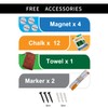 Board2by Magnetic Chalkboard Black Board 24 x 36, Large Chalk