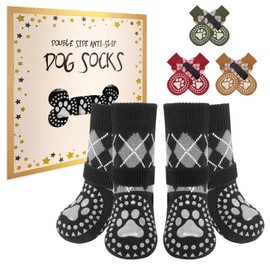 BEAUTYZOO Dog Socks for Hot/Cold Pavement to Prevent Licking Paws,Anti Slip Grippy Dog Boots&Paw Protectors for Hardwood Floors,Traction Control Shoes Booties for Puppy Small Medium Large Senior Dogs