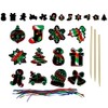 Iconikal Scratch Art Bulk Pack, Christmas, 48 Ornaments with 24