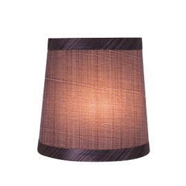 Aspen Creative 32831-9A Small Hardback Empire Shape Chandelier Clip-On Lamp Shade Set (9 Pack), Transitional Design in Grey & Black, 5" Bottom Width (4" x 5" x 5")