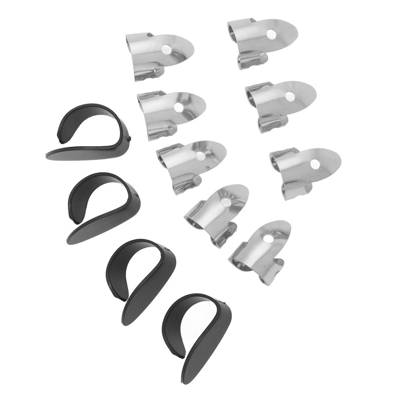 12Pcs Guitar Finger Pick Bass Thumb Protector Instrument Accessory Set