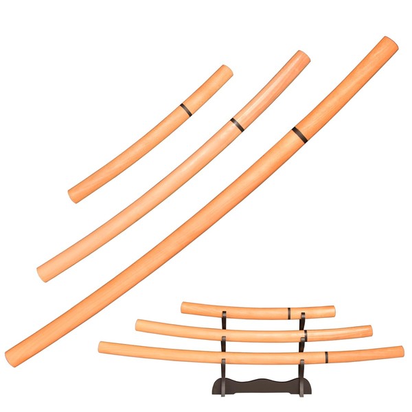 lkjad Handmade Forged Sword Samurai Sword Katana 3-Piece Set with