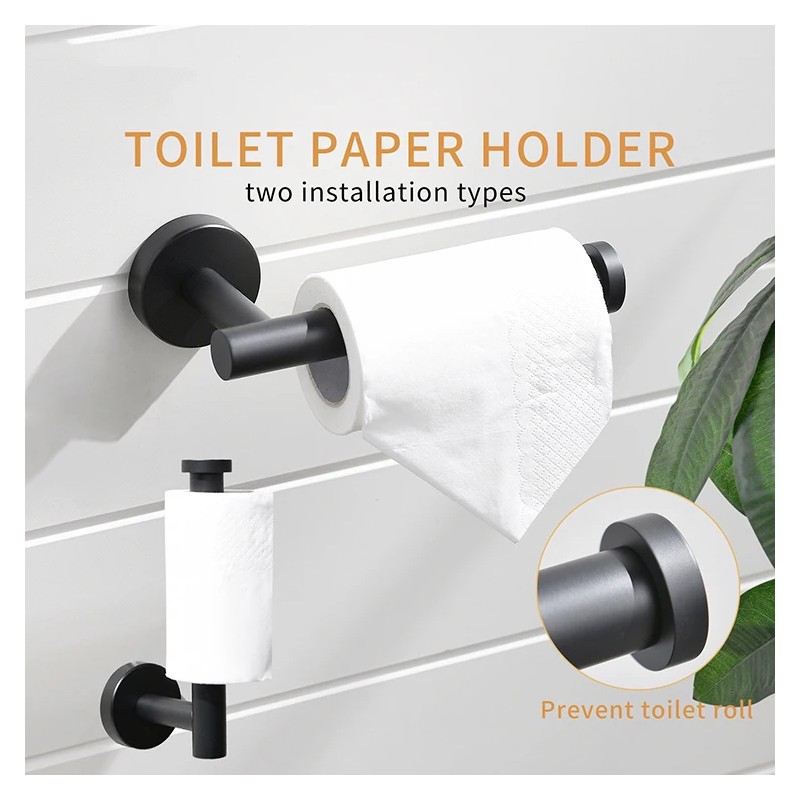 Fapully Luxury European Style Four-Piece Set Wall Mounted Black Bathroom