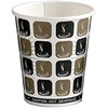 KSV DRINKS FOR YOUR WORKPLACE 1000 Cups Disposable Paper Coffee Cups, 236 ml, Black and Brown Coffee Design
