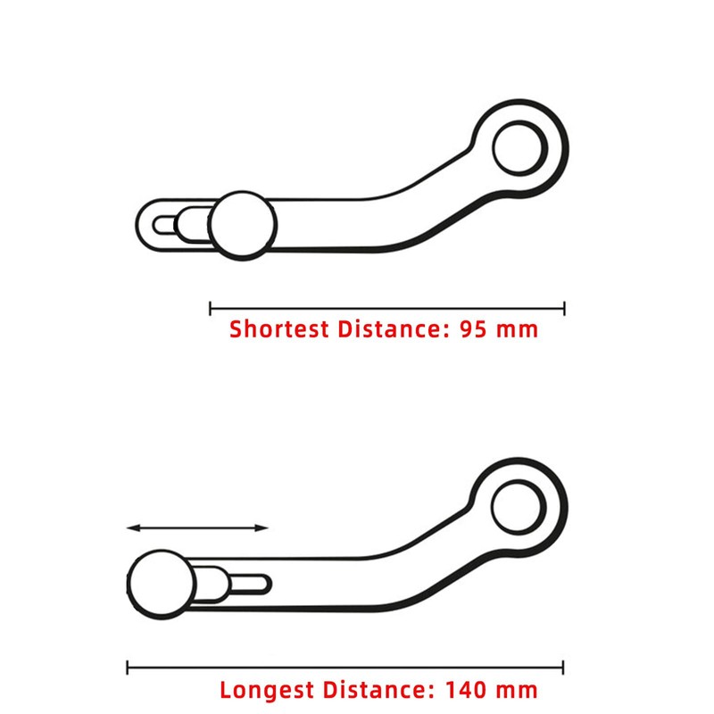 HRuizq Motorcycle Modified Aluminum Alloy Shift Lever Shift Lever Lengthened