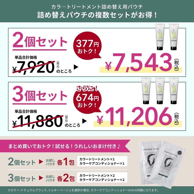 RISHIRIA Furel (リシリアフレル) One-Step Color Cream Shampoo (Natural Black) 240g