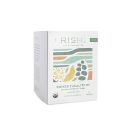 Rishi Tea Quince Eucalyptus Herbal Tea - Organic Direct Trade Sachet Bags, Caffeine Free Clarifying Breathe Botanical Blend - 15 Count (Pack of 1)