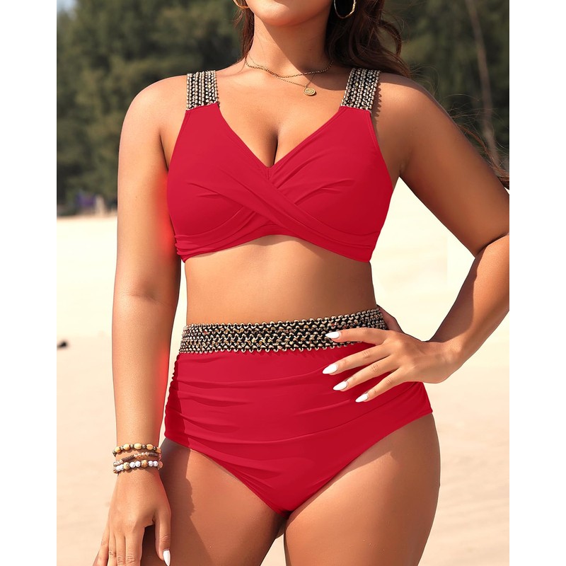 Tempt Me - Conjunto de bikini de talle alto para