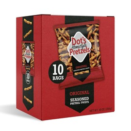 Dot's Homestyle Pretzels Original Seasoned Pretzel Twist Snack, 1oz Individually Sized Bag (10 Count)