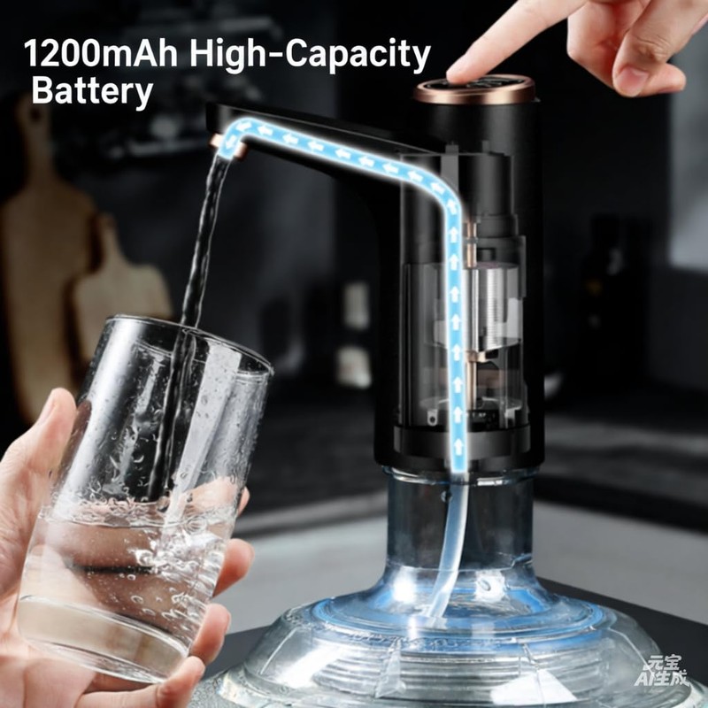 QPHYFXF USB Rechargeable Electric Water Pump for 5 Gallon Bottle,