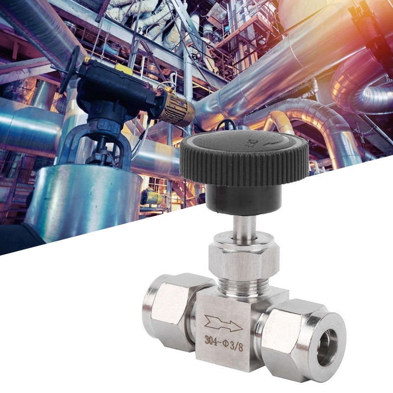304 Stainless Steel Valve 2‑Way High Pressure Needle Flow Control