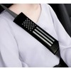 American Flag Carbon Fiber Car Seat Belt Covers - 2