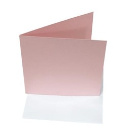 DJP 6x6 Square Creased Blank Pink Smooth Cards & White Envelopes - Pack of 40