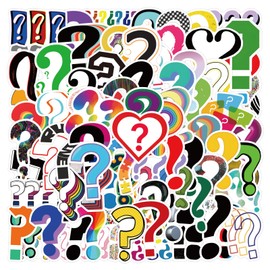 120 Pcs Question Mark Stickers for Teens Girls Kid Incentive Gift,Cute Style Symbol Stickers for Skateboard,Guitar,Phone,Water Bottles,Bicycle,Graffiti Decoration Waterproof Vinyl for Wall