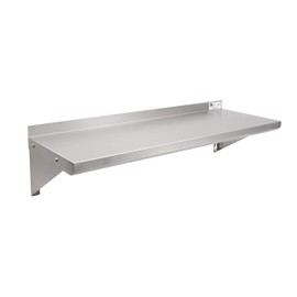 John Boos EWS8-1248 Stainless Steel Standard Wall Shelf, 48" Length, 12" Width