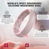 Egnaro Women's Silicone Anniversary Rings, Inner Arc Ergonomic Breathable Design