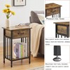 VECELO Nightstands, Industrial Side Table/End Tables with Drawer and Storage