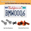 BGGTMO Black License Plate Screw Caps - Matte Black Screw