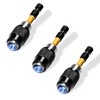 ELEAD 3-Piece Quick Change Bit Holder, 1/4" Magnetic Hex Shank