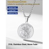 Stainless Steel Saint Michael Necklace Catholic Religious Jewelry Women Men