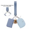 Keychain Wallet Mini Zip Around Wristlet Wallets for Women Detachable