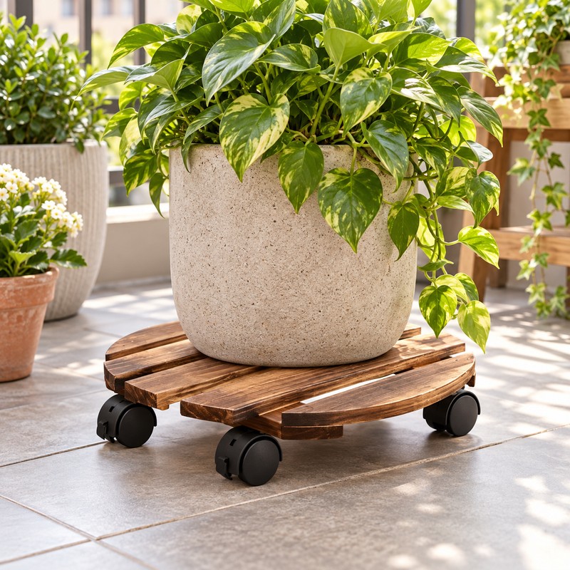 Rolling Plant Stand for Indoor and Outdoor Potted Plants –