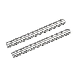 sourcing map Fully Threaded Rod M10 x 100 mm 1.5 mm Thread Pitch Stainless Steel 304 Right-Hand Threaded Rod Bolt Set of 2