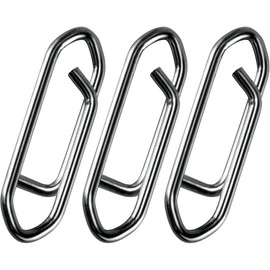 50-Count Speed Clips, High Strength Stainless Steel Speed Clip for Fishing Lure Quick Change, Freshwater Saltwater Crankbait Popper Lures Quick Snap Connector Tackle - Size: #1-25LB-0.5IN