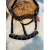 Kieffer Stable Leather Headcollar Black with Pattern Dark Grey Grey