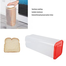 Bread Container, Bread Box for Kitchen Countertops Fresh Bread Storage Container Bread Keeper with Airtight Lid Bread Container for Home Commercial Use (Red)