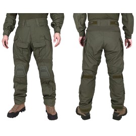 KRYDEX Tactical Men's K3 Combat Pants with Knee Pads (US, Alpha, XX-Large, Regular, Regular, Ranger Green)