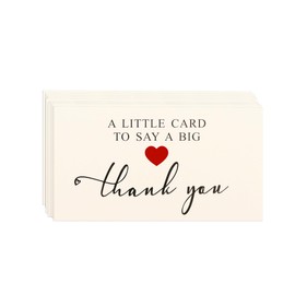 Kexinglu 200Pcs Thank You Cards for Small Business, 2 x 3.5 Inches/5 x 9 cm A Little Card to Say A Big Thank You, Customer Appreciation Notes for Packaging Essentials Supplies